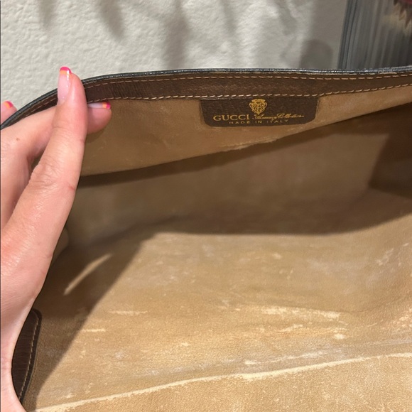Gucci GG Supreme Vintage Clutch , Sherry Line Brown - Picture 7 of 11